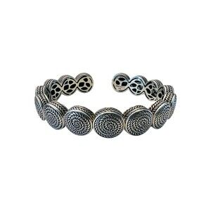 JAI John Hardy Circular Basketweave Hinged Cuff Bracelet Medium